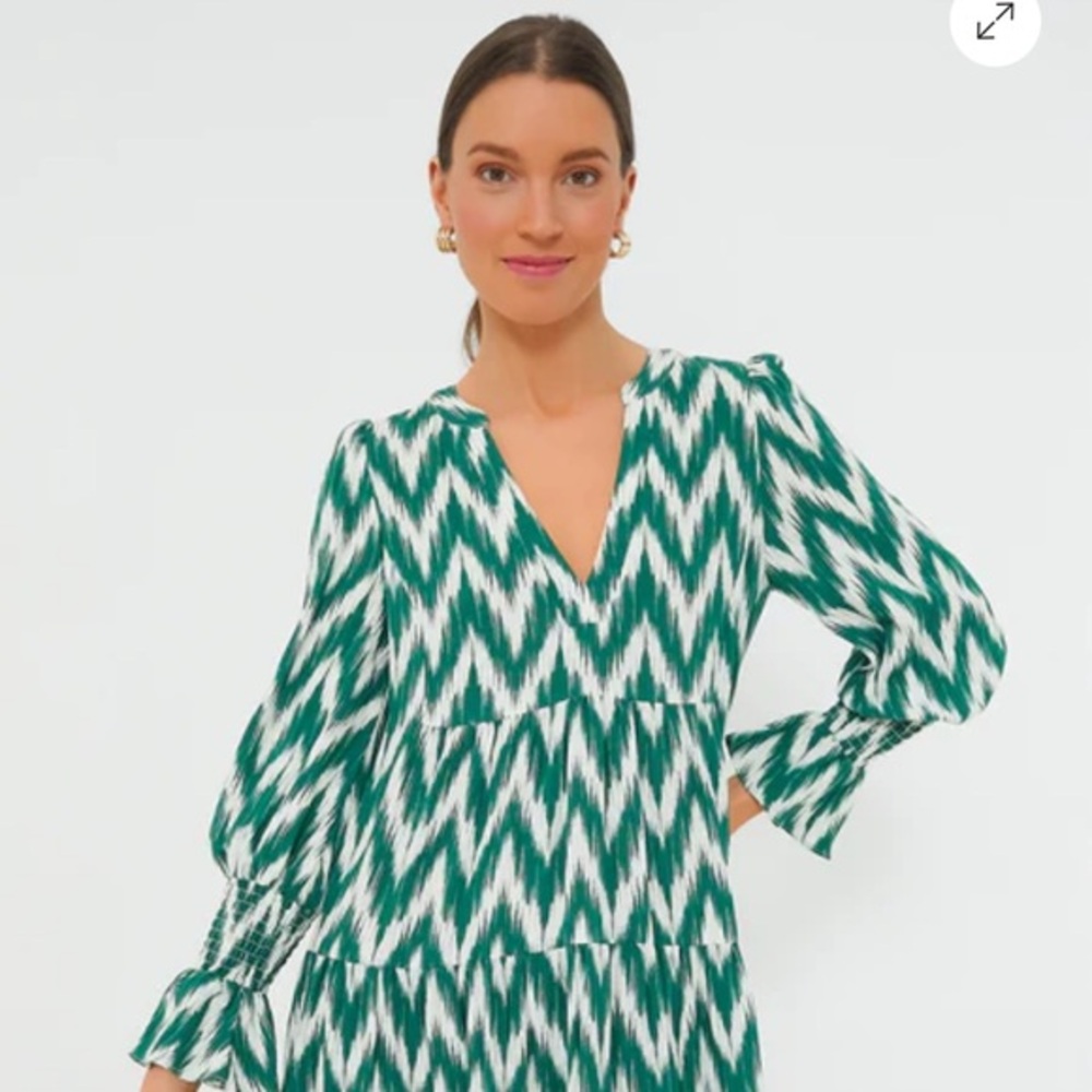 Pomander Place Green Ikat Kenzo Dress